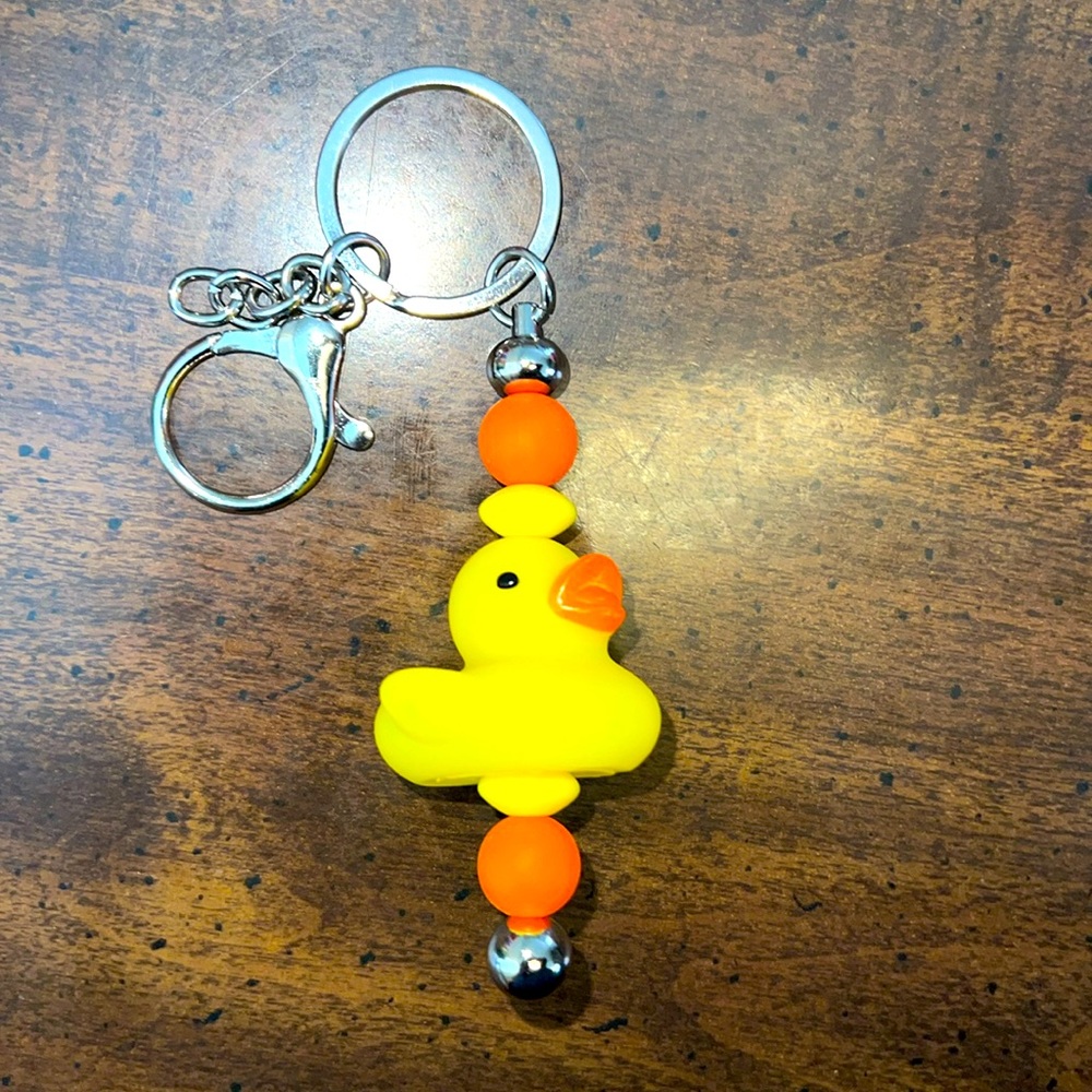 Handmade Rubber Ducky Keychain